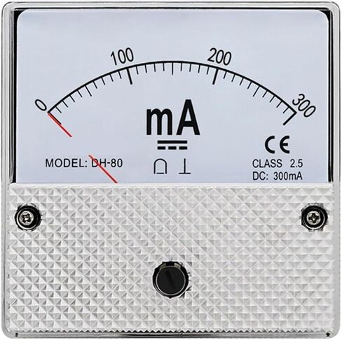 DH-80 DC Milliampere Pointer Meter 1MA 5MA 10MA 30MA 50MA 100MA 200MA 300MA 500MA 1000MA Current 1PCS (15MA) in Saudi Arabia
