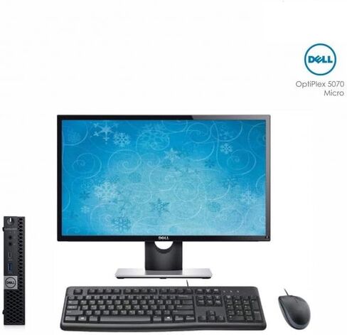 DELL Optiplex 5070 Micro MFF Desktop PC Intel i5-9500T, 16GB DDR4 New 512GB M.2 NVMe SSD, WiFi BT HDMI New KB & Mouse Windows 11 Pro (Renewed) in Kuwait