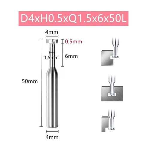 T Slot End Mill ، HRC55 Carbide Tungsten Steel T-Slot Milling Cutters Steel and Aluminium Tool 1PCS in Saudi Arabia