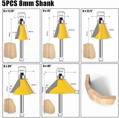 5pcs 6mm 8mm 12mm 1/4 ′ 1/2 ′ ′ bit bit (5pcs 6mm shank) in Saudi Arabia