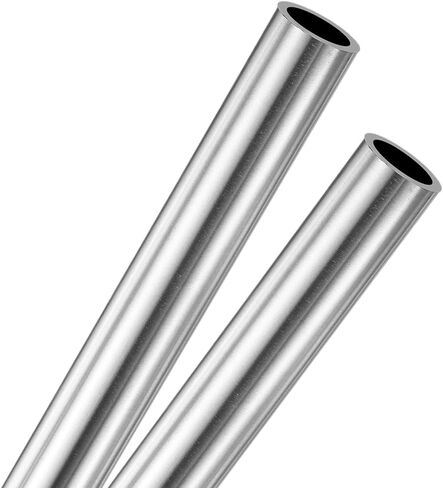 2-Pack 400mm 304 Stainless Steel Tube, 8mm OD 1mm Wall Thickness Seamless Stainless Steel Tubing for Construction/Machining/DIY Crafting, Metal Straight Pipe [0.31x0.04x15.7IN] in Saudi Arabia
