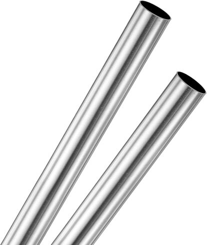2-Pack 400mm 304 Stainless Steel Tube, 8mm OD 1mm Wall Thickness Seamless Stainless Steel Tubing for Construction/Machining/DIY Crafting, Metal Straight Pipe [0.31x0.04x15.7IN] in Saudi Arabia