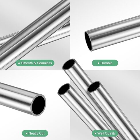 3-Pack 150mm 304 Stainless Steel Tube, 25mm OD 1.5mm Wall Thickness Seamless Stainless Steel Tubing for Construction/Machining/DIY Crafting, Metal Straight Pipe [0.98x0.06x6IN] in Kuwait