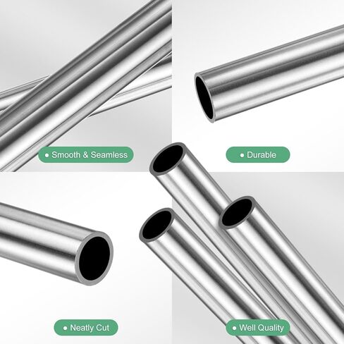 3-Pack 150mm 304 Stainless Steel Tube, 25mm OD 1.5mm Wall Thickness Seamless Stainless Steel Tubing for Construction/Machining/DIY Crafting, Metal Straight Pipe [0.98x0.06x6IN] in Kuwait