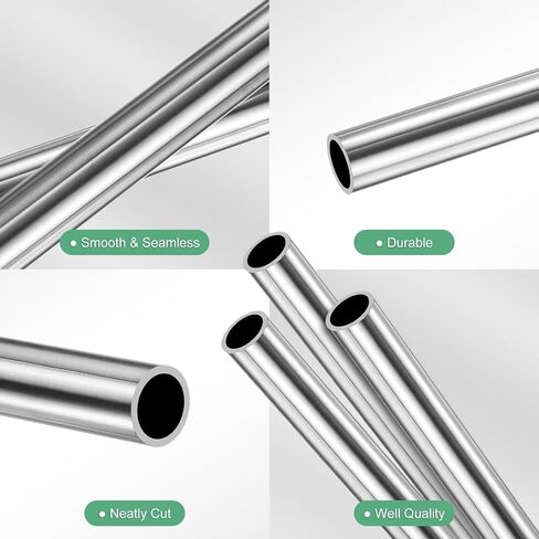 3-Pack 150mm 304 Stainless Steel Tube, 25mm OD 1.5mm Wall Thickness Seamless Stainless Steel Tubing for Construction/Machining/DIY Crafting, Metal Straight Pipe [0.98x0.06x6IN] in Saudi Arabia
