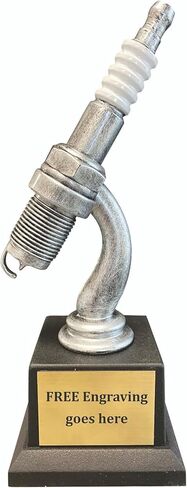 Trophy Outlet Spark Plug Plug Show Trophy - جائزة محفورة مخصصة للأفضل في العرض ، واختيار الأشخاص ، وسيارات العضلات ، والشاحنات والمركبات القديمة - التعرف على السيارات الفريدة in Saudi Arabia