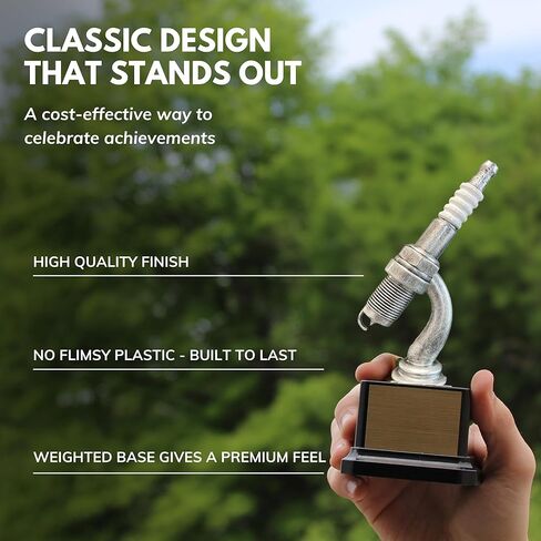 Trophy Outlet Spark Plug Plug Show Trophy - جائزة محفورة مخصصة للأفضل في العرض ، واختيار الأشخاص ، وسيارات العضلات ، والشاحنات والمركبات القديمة - التعرف على السيارات الفريدة in Saudi Arabia