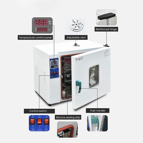 فرن التجفيف الرقمي في Benchtop ، 16L ، 43L ، 70L جفاف حمل الحراري مع مقياس الضغط ووحدة التحكم الرقمية ، 16L in Saudi Arabia