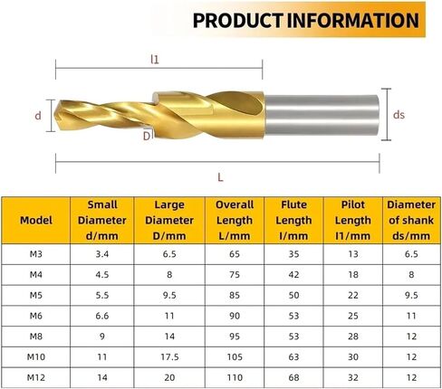 بتات الحفر 90 ° 180 ° M3 إلى M12 1pcs (M8،90 درجة) in Saudi Arabia