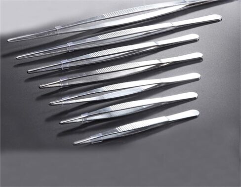 10 مساءً/حزمة مستقيمة/كوع ملقط من الفولاذ المقاوم للصدأ الملقطات المختبر الجراحي ملقطات مختبر (الكوع 16 سم 10pcs) in Saudi Arabia