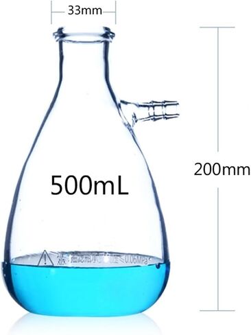125ML-2000ML TOP PIPE GLASS FILTER FLACK FLASK FORMARATION BOTTER LAB WARDARE (1000ML) in Saudi Arabia