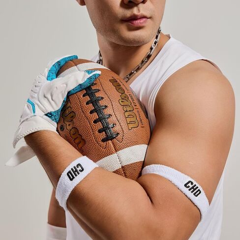 شارات كرة القدم - العصابات ذات الرأسين لكرة القدم ، والأشرطة العالية الأداء مع مواد فائقة النعومة لتفكيك العرق والبقاء جافًا ومريحًا - تشمل نطاقيان العضلة ذات الرأسين in Kuwait