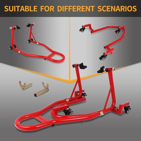دراجة نارية عالمية الحامل باقفة الرفع الخلفي للدراجة الشوكة دراجة شوكة الدراجات النارية swingarm التخزين المؤقت قابلة للتعديل 360 درجة متوافق مع ياماها هوندا كاواساكي سوزوكي الأسود in Kuwait