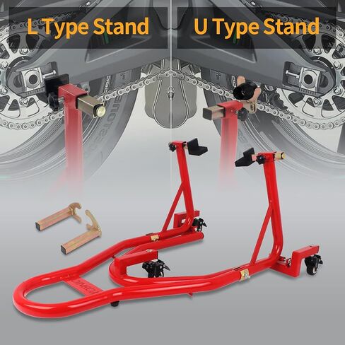 دراجة نارية عالمية الحامل باقفة الرفع الخلفي للدراجة الشوكة دراجة شوكة الدراجات النارية swingarm التخزين المؤقت قابلة للتعديل 360 درجة متوافق مع ياماها هوندا كاواساكي سوزوكي الأسود in Kuwait