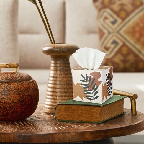 12 Pack Boho Facial Tissues 3 Ply Square Facial Trisse Cube Cube Forefore للعودة إلى اللوازم المدرسية ، عائلة غرفة نوم منزلية ، 600 ، (12 عبوة من 50) in Saudi Arabia