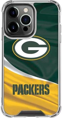 Skinit Clear Phone Case متوافق مع iPhone 16 Pro Max - تصميم NFL Green Bay Packers المرخص رسميًا in Saudi Arabia
