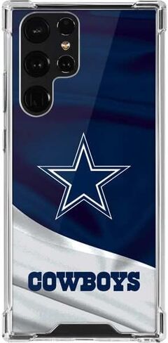 Skinit Clear Phone Case متوافق مع Galaxy S22 Ultra - NFL Dallas Cowboys Design in Saudi Arabia