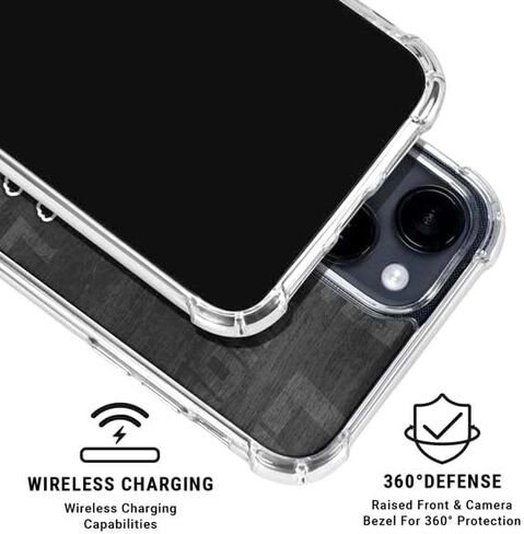Skinit Clear Phone Case Compatible with iPhone 15 - Officially Licensed NFL Detroit Lions Black & White Design in Saudi Arabia
