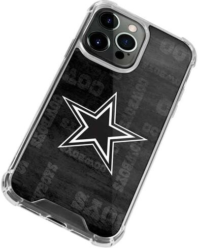 Skinit Clear Phone Case متوافق مع iPhone 13 Pro Max - NFL Dallas Cowboys بالأبيض والرخص in Saudi Arabia