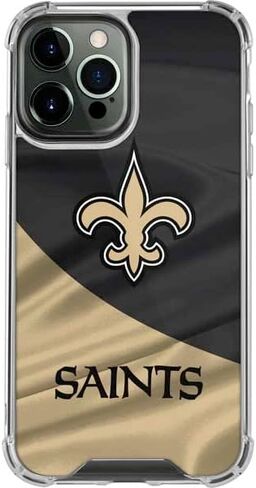 حالة Skinit Clear Phone Case متوافقة مع iPhone 14 Pro Max - تصميم NFL New Orleans Saints مرخص رسميًا in Saudi Arabia
