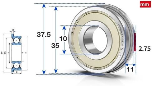 3pcs p5 الحافلة الحافلة F6300/F6301/F6302/F6303/F6304/F6305/F6306/F6307 ZZ الأخدود العميق محامل الكرة (F6301-ZZ 12X37X12MM) in Kuwait