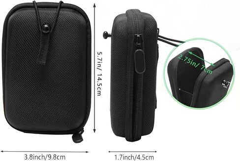 Golf Rangefinder Hard Shell Case ، تخزين صدمية محمولة الصدمات الصلبة الغولف المدى ، حقيبة الحمل العالمية للحمل لمعظم Rangefinders (أسود) in Kuwait