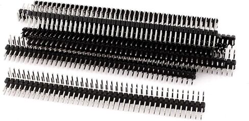 uxcell 10PCS 40Pin 2.54mm Dual Row Right Angle PCB Male Pin Header Strip in Saudi Arabia