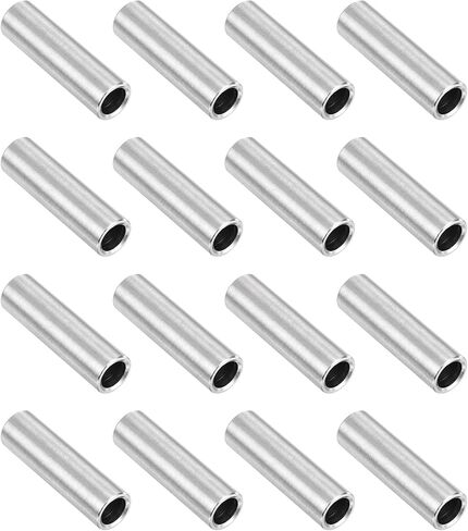 uxcell 16Pcs 304 Stainless Steel Spacer 5/16" OD x 1/6" ID x 3/16" Length(8x4x5mm) Screw Standoff Bushing Plain Finish Unthreaded Round Metal Spacer for M4 Screws Bolts and Rods in Saudi Arabia