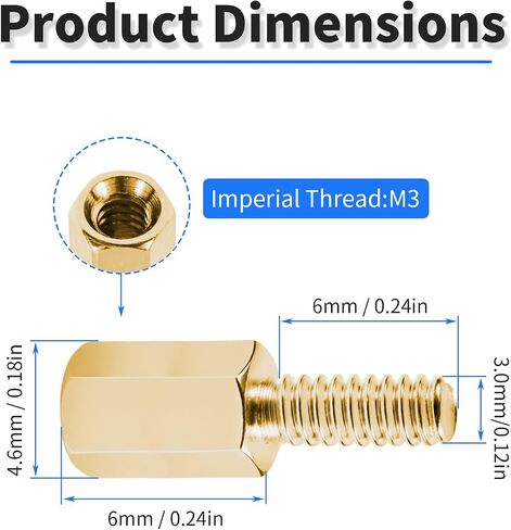80pcs M3*15mm+6mm مسدس النحاس الجوز ، عزل رأس واحد ، ذكر إلى أنثى الخيط من النحاس ، فاصل صافرة Hex للآلة الإلكترونية ، PCB Motherboard ، B103 in Saudi Arabia