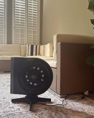 Vornado STRATA Compact Oscillating Fan with Remote, 19 Inch, High Velocity Air Circulator, Quiet Powerful Fan, 5 Speeds, Touch Control, Black in Kuwait