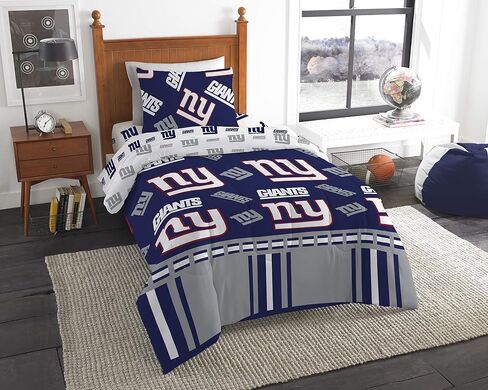 Northwest The Company Officially Licensed NFL New York Giants Twin Bed in a Bag Set, 64" x 86" in Saudi Arabia