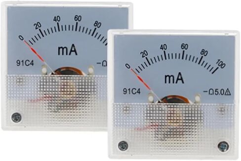 91C4- MA DC POINTER TYPE MILLIAMMETER 1MA 5MA 10MA 50MA 100MA 200MA 500MA ALANOG MECHANICS TABLE AMMETER 1PCS (200MA) in Saudi Arabia