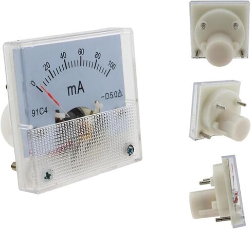 91C4- MA DC POINTER TYPE MILLIAMMETER 1MA 5MA 10MA 50MA 100MA 200MA 500MA ALANOG MECHANICS TABLE AMMETER 1PCS (200MA) in Saudi Arabia