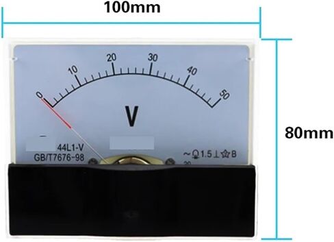 44l1-V AC Voltmeter 5V 10v 15V 20V 30V 50V 100V 300V 450V 500V 600V 750V 1000V Pointer to Measure Single 1Pcs(AC 100V) in Saudi Arabia