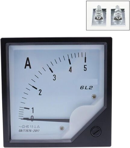 6L2-A 5A 10A 15A 20A 30A AC AC Direct Tenser Meter لوحة AMP Current Ammeter Gauge Pointer 80 * 80mm 1pcs (1000a (5a)) in Saudi Arabia