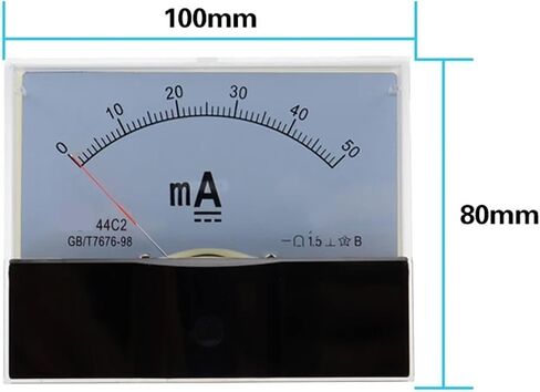 44C2 DC AMMETER TANSTER TESTER MEATER Mechanical Head 1MA-1000MA اختياري 1PCS (400mA) in Saudi Arabia