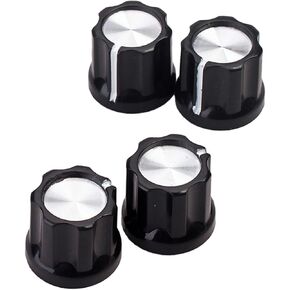 Toyandona 4pcs مقابض Black Silver Shaft Pot for Bass Guitar Lightweight Conbers Vintage للتثبيت لترقية الجيتار in Kuwait