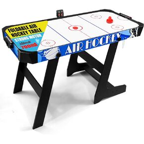 Seydrey Folding Air Hockey Table for Family, LED Electronic Scoring Sports Hockey Game,Powerful 12V Motor, Hockey Table Gaming Set, Includes 2 Pushers, 4 Pucks, Blue in Kuwait