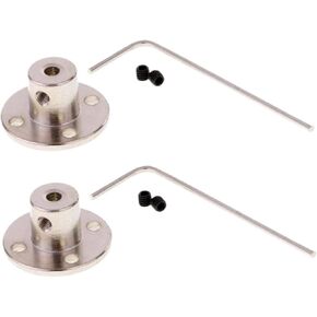 2pc Flange Rigid Shaft Coupling Coupler Collar Clamp Bracket Motor Guide Shaft Coupler Motor Joint Connector(5mm bore) in Kuwait
