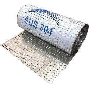304 Stainless Steel Perforated Metal Mesh Sheet, 0.3mm Thick Decorative Screen, 10mm Hole Spacing, 50x300cm for Home & Industrial Use in Saudi Arabia