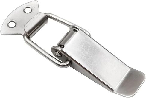 1pcs 304 تبديل الفولاذ المقاوم للصدأ hasp buckle 101 سبرينج خزانة الباب درج آلات الطعام معدات الأمتعة قفل Duckbill in Saudi Arabia
