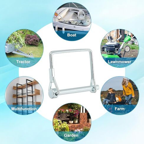 Patikil Trailer Acpler Pin 1/2x3-1/8 ، 2 PCS مربع سلك قفل دبوس دبوس قفل دبابيس الأمان PTO دبوس لوزن لجرار مزرعة القارب TRACK TRACK (12x80mm) in Saudi Arabia