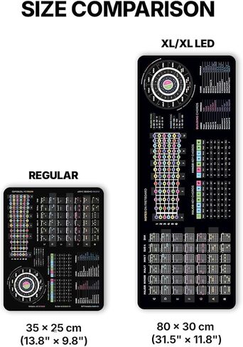 نظرية الجيتار ورقة الغش ورقة Mousepad-35 × 25 سم (13.8 "x9.8") و 80 × 30 سم (31.5 "x11.8")-الحبال ، المقاييس ، الملاحظات الفريت in Kuwait