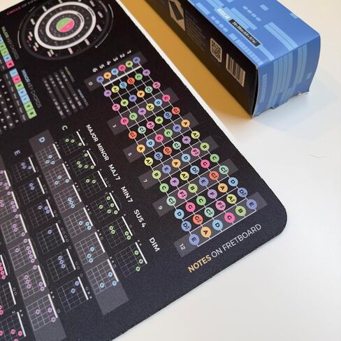 نظرية الجيتار ورقة الغش ورقة Mousepad-35 × 25 سم (13.8 "x9.8") و 80 × 30 سم (31.5 "x11.8")-الحبال ، المقاييس ، الملاحظات الفريت in Kuwait