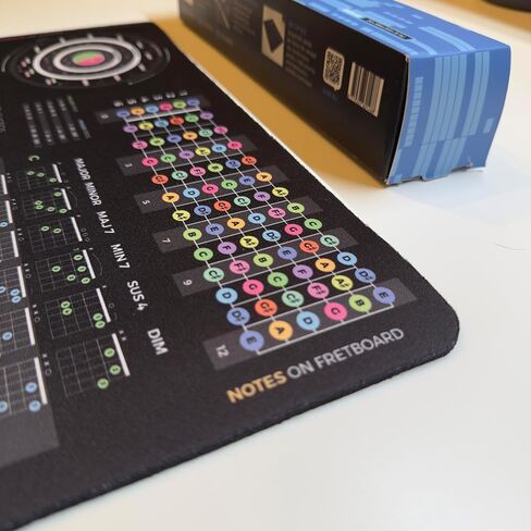 نظرية الجيتار ورقة الغش ورقة Mousepad-35 × 25 سم (13.8 "x9.8") و 80 × 30 سم (31.5 "x11.8")-الحبال ، المقاييس ، الملاحظات الفريت in Kuwait