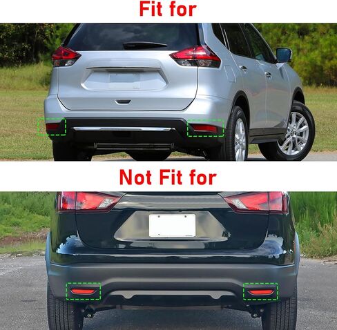متوافق مع فولكس واجن تيغوان العاكس الخلفي العاكس 2018-2021 ، السائق الأيسر وجانب الراكب الأيمن تقليم العلامة الحمر in Kuwait
