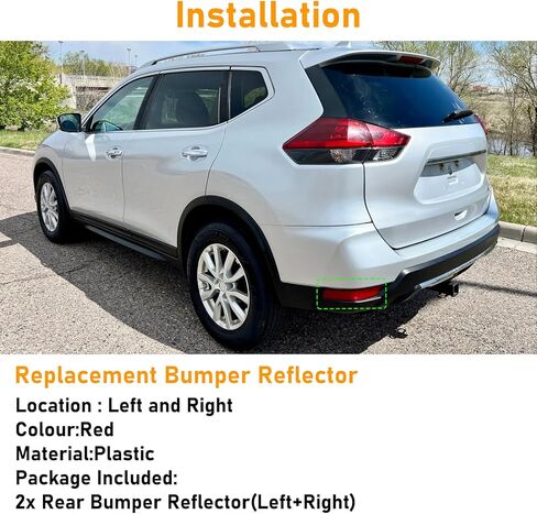 متوافق مع فولكس واجن تيغوان العاكس الخلفي العاكس 2018-2021 ، السائق الأيسر وجانب الراكب الأيمن تقليم العلامة الحمر in Kuwait