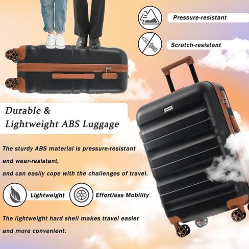 مجموعة أمتعة Merax 13 قطعة ، حقائب ABS Hardshell مع 8 عجلات سبينر صامتة ، أمتعة سفر متينة وخفيفة الوزن للرحلات العائلية ، الأزرق in Saudi Arabia