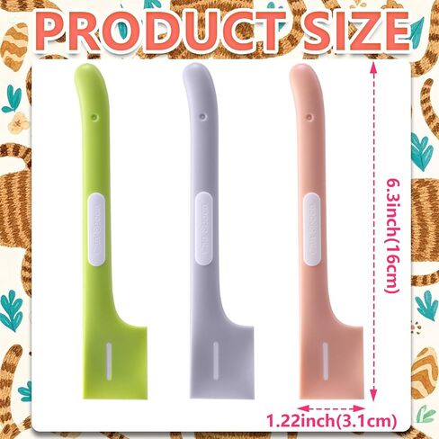 3 PCS Dog Cat Food Scoop Scoop Pet Supplies Silicone Silicone Caned Sucked for Cat Dog Rescoring وتخزين الطعام الرطب والأخضر الرمادي الوردي in Saudi Arabia