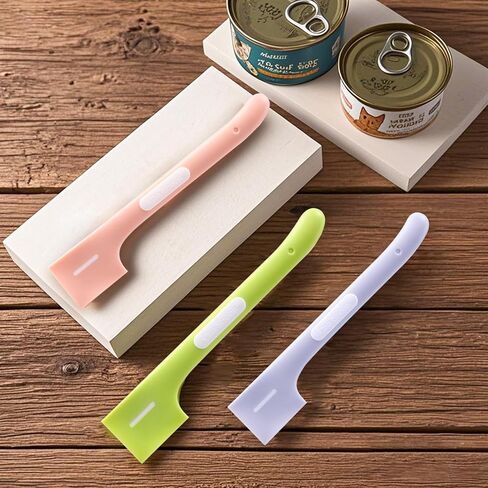 3 PCS Dog Cat Food Scoop Scoop Pet Supplies Silicone Silicone Caned Sucked for Cat Dog Rescoring وتخزين الطعام الرطب والأخضر الرمادي الوردي in Saudi Arabia